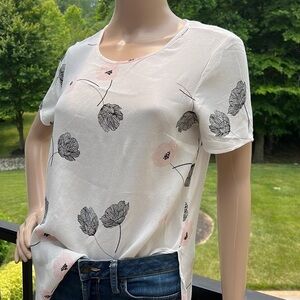 Daniel Rain pretty white/pink black floral top